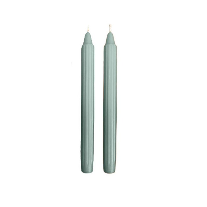 CANDELA SCANALATA DORICA CM.25 AZZURRO POLVERE